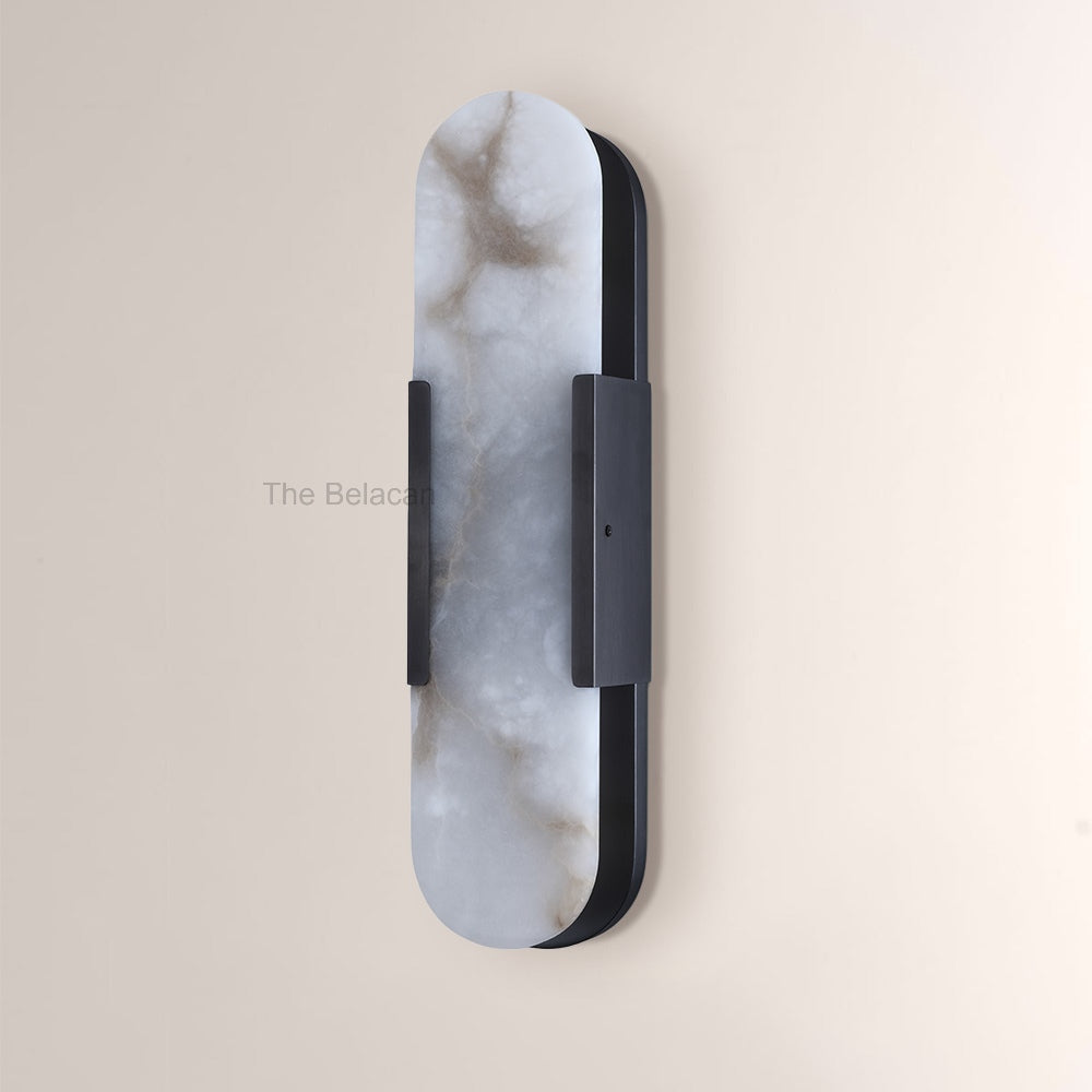 OpalEdge Oval Alabaster Wall Sconces 13.8 19.7H - thebelacan
