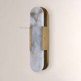 OpalEdge Oval Alabaster Wall Sconces 13.8 19.7H - thebelacan