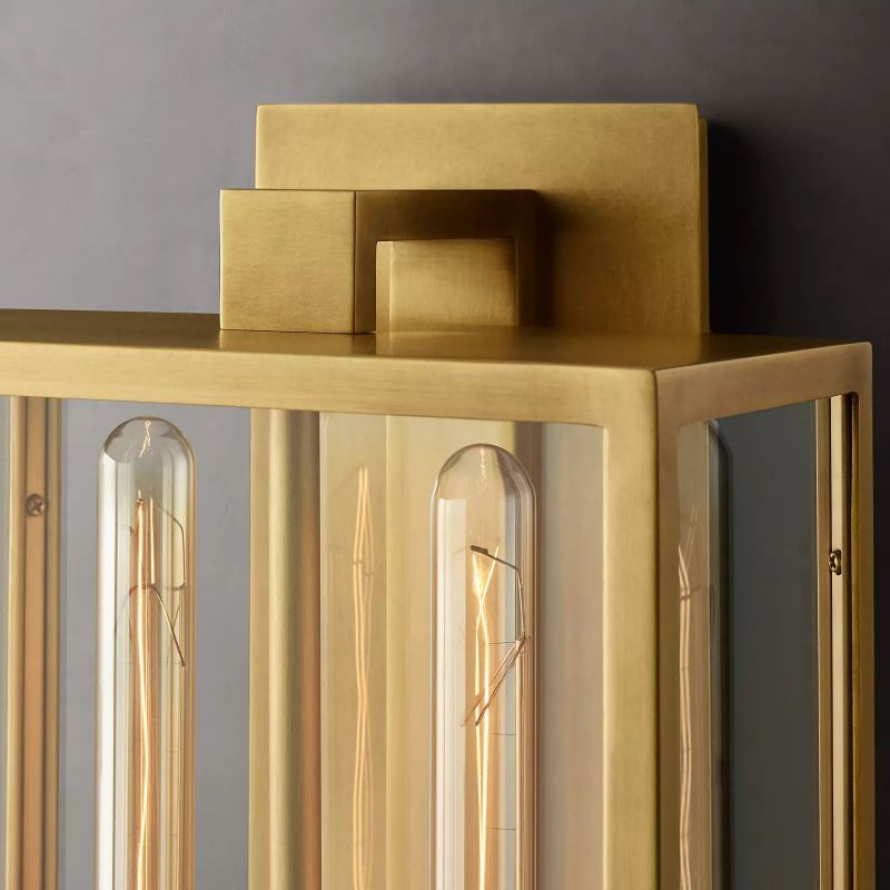 Beckman Outdoor Square Lantern Wall Sconce 21" - thebelacan