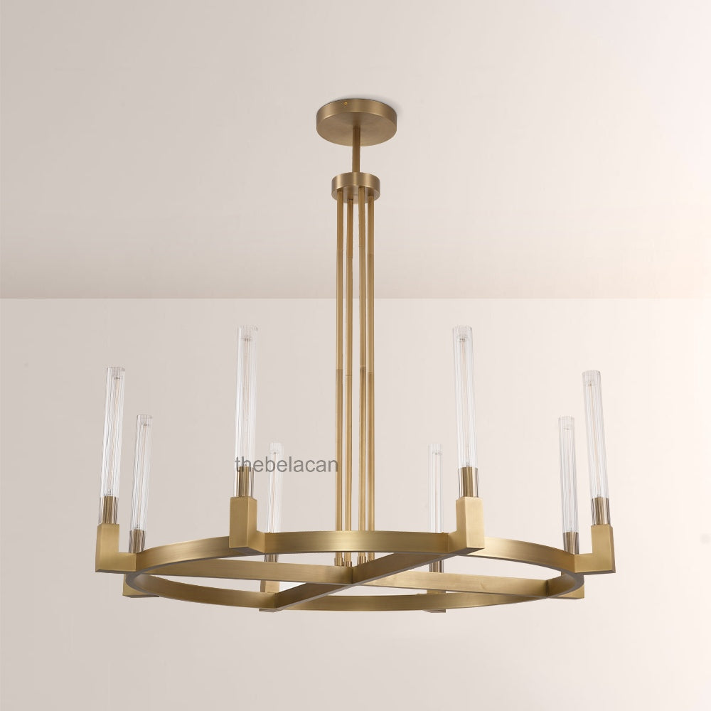 Prismatic Glass Round Chandelier 48" - thebelacan
