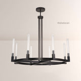 Prismatic Glass Round Chandelier 48" - thebelacan