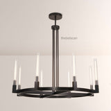 Prismatic Glass Round Chandelier 48" - thebelacan