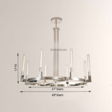 Prismatic Glass Round Chandelier 48" - thebelacan