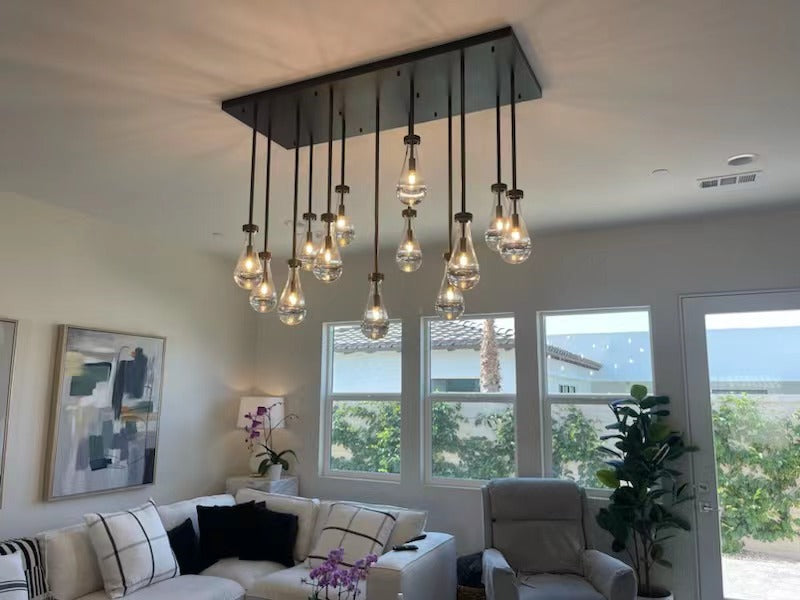 Raindrops Rectangular Chandelier 54" - thebelacan