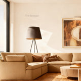 ReeEon Pleated Silk Shade Floor Lamp - thebelacan