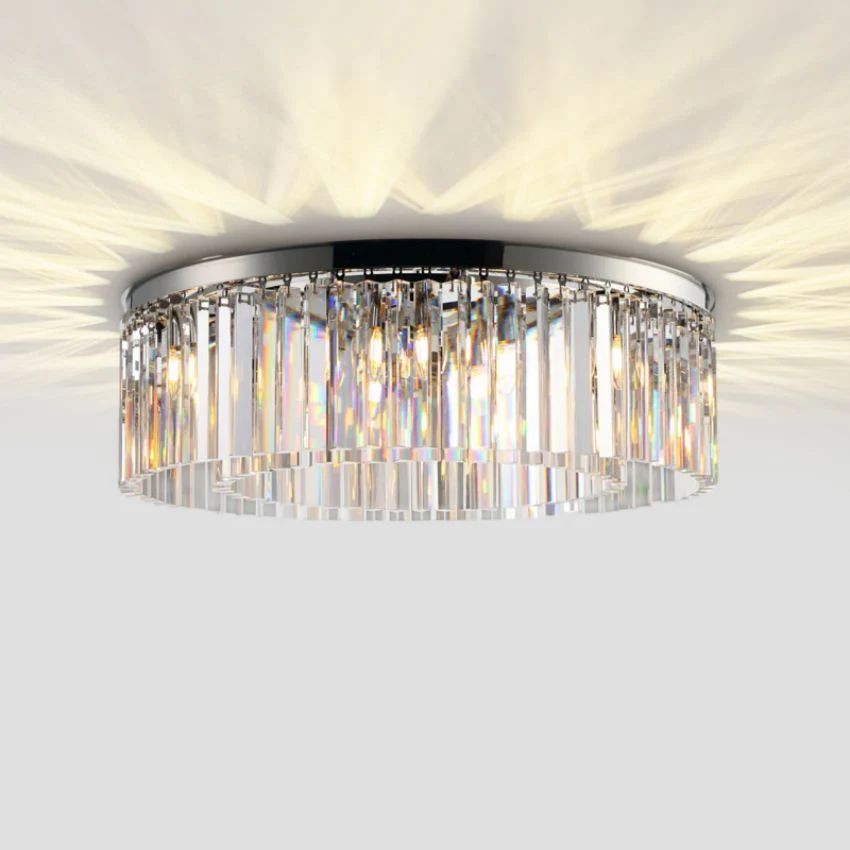 Rhea Round Glass Flushmount