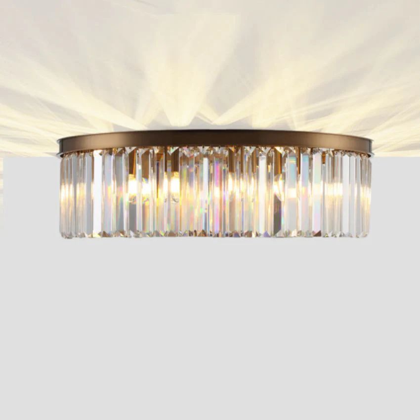 Rhea Round Glass Flushmount