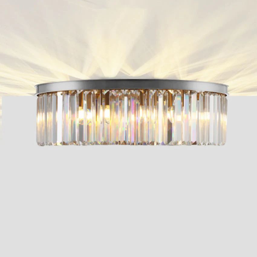 Rhea Round Glass Flushmount