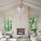 Rhea Spiral Tierd Crystal Chandelier - thebelacan