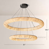 Rivage Lisse Two-Tiered Round Chandelier 61″D - thebelacan