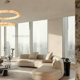 Rivage Lisse Two-Tiered Round Chandelier 61″D - thebelacan