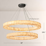 Riveage 2-tier Round Calcite Chandelier 60" - thebelacan