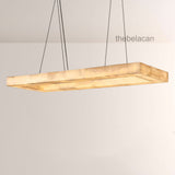 Riveage Rectangular Calcite Chandelier 72" - thebelacan