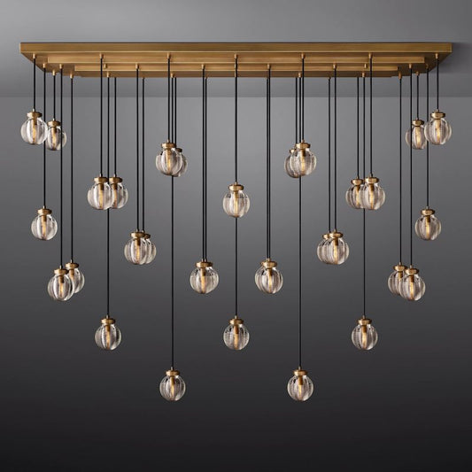 Roby Spherical Modern Rectangular Chandelier 72” - thebelacan