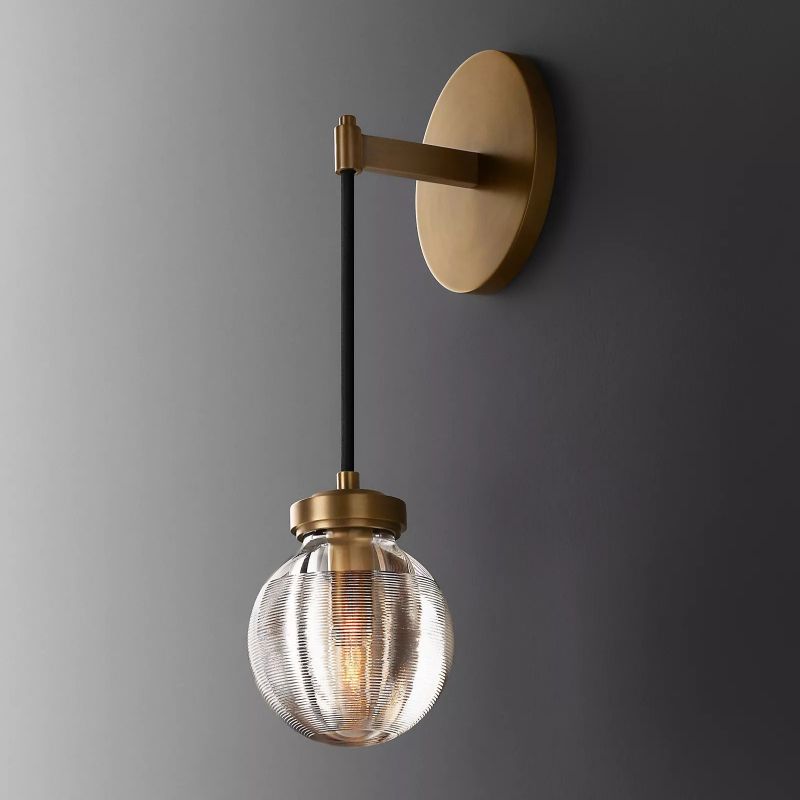Roby Spherical Modern Bathroom Wall Sconce (cord) - thebelacan