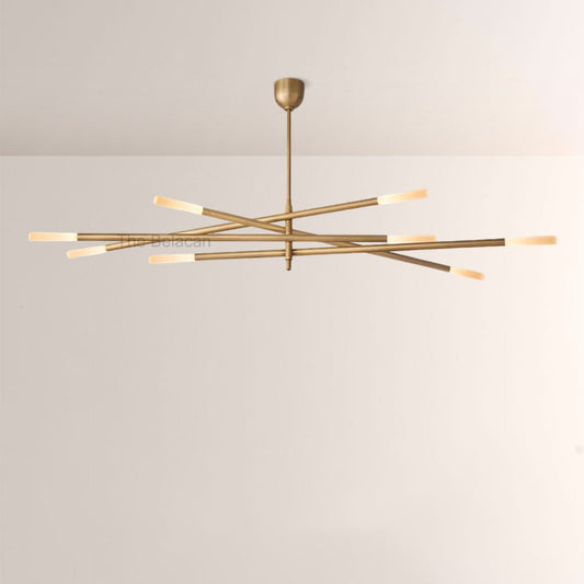 Rouvelle 8-Light Mobile Etched Rod Chandelier - thebelacan