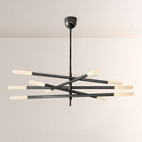 Rouvelle 10-Light Mobile Etched Rod Chandelier - thebelacan