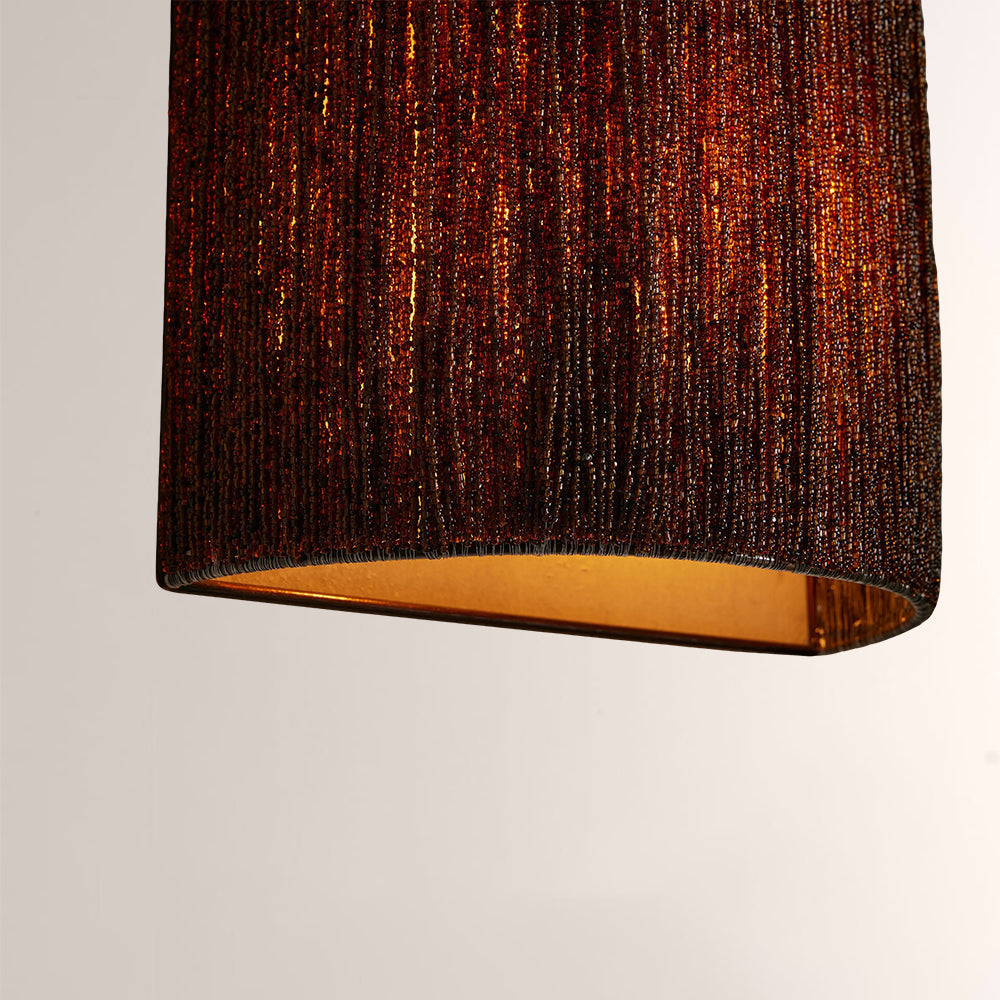 Rowan Jute Fringe Beaded Wall Sconce
