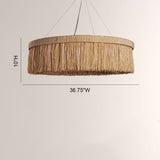 Rowan Jute Fringe Round Chandelier