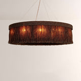 Rowan Jute Fringe Round Chandelier