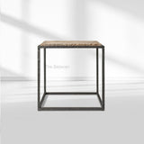SalVerve Stone Square Side Table - thebelacan