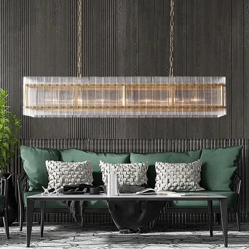 San Marco Rectangular Chandelier 54" - thebelacan