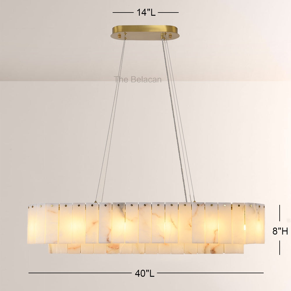 Sawyer Alabaster Rectangle Chandelier 40 54 - thebelacan