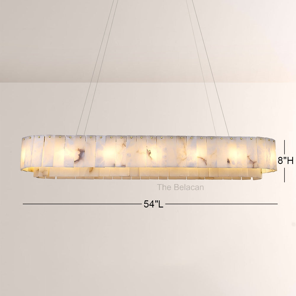 Sawyer Alabaster Rectangle Chandelier 40 54 - thebelacan