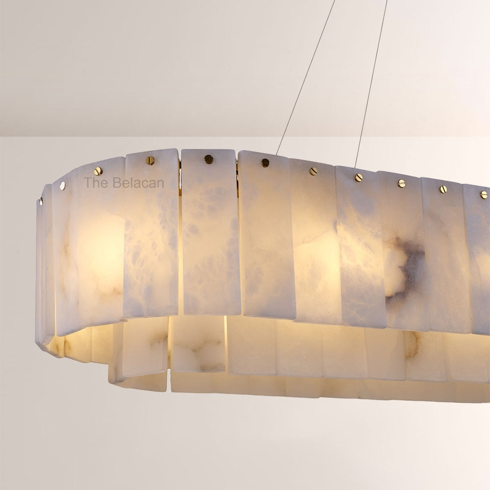 Sawyer Alabaster Rectangle Chandelier 40 54 - thebelacan