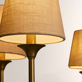Saylor 6-Light Curved Arm Chandelier with Linen Shades
