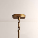 Saylor 6-Light Curved Arm Chandelier with Linen Shades