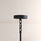 Saylor 6-Light Curved Arm Chandelier with Linen Shades