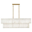 Simona Alabaster Linear 2-Tier Chandelier - thebelacan