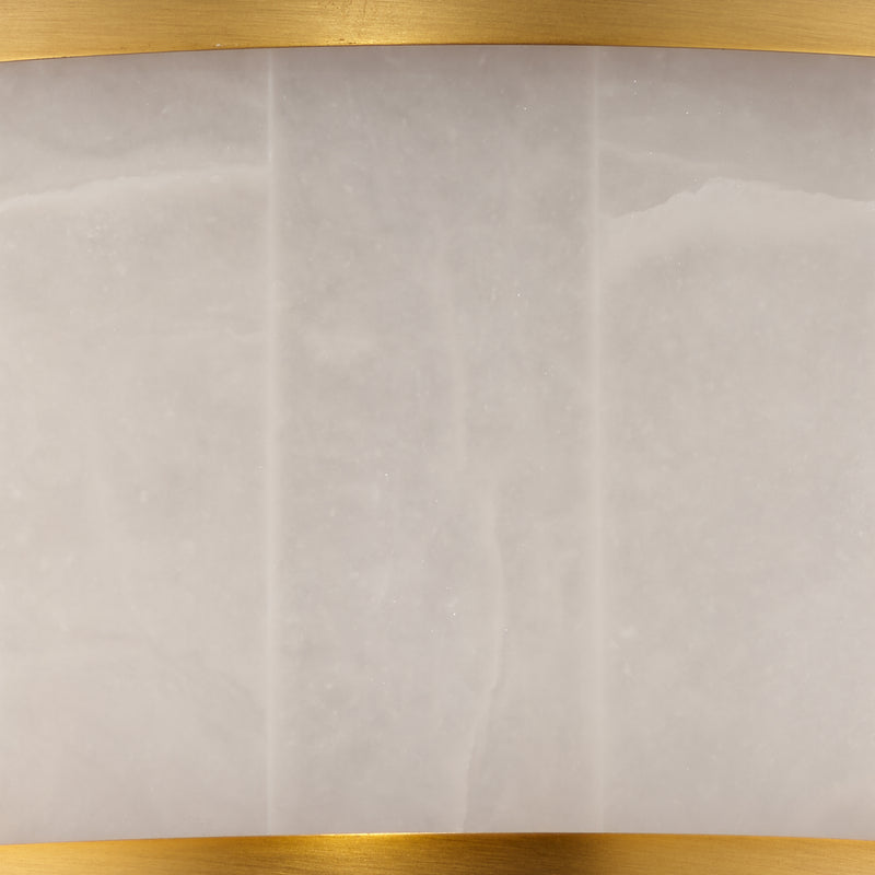 Small Upsala Alabaster Flush Mount Ceiling Light - thebelacan