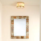 Small Upsala Alabaster Flush Mount Ceiling Light - thebelacan