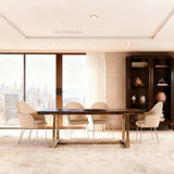 T-Brace Extension Dining Table - thebelacan