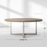 T-Brace Round Dining Table - thebelacan