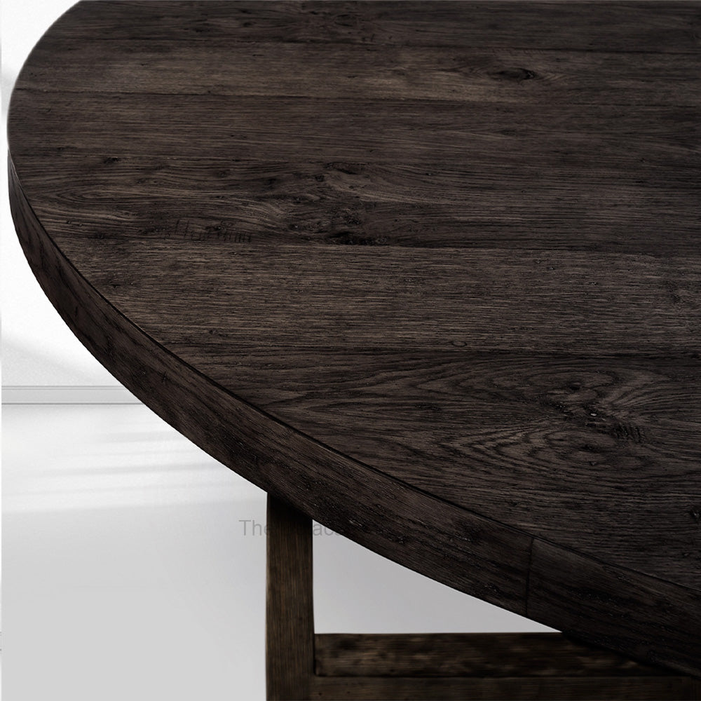 T-Brace Round Dining Table - thebelacan