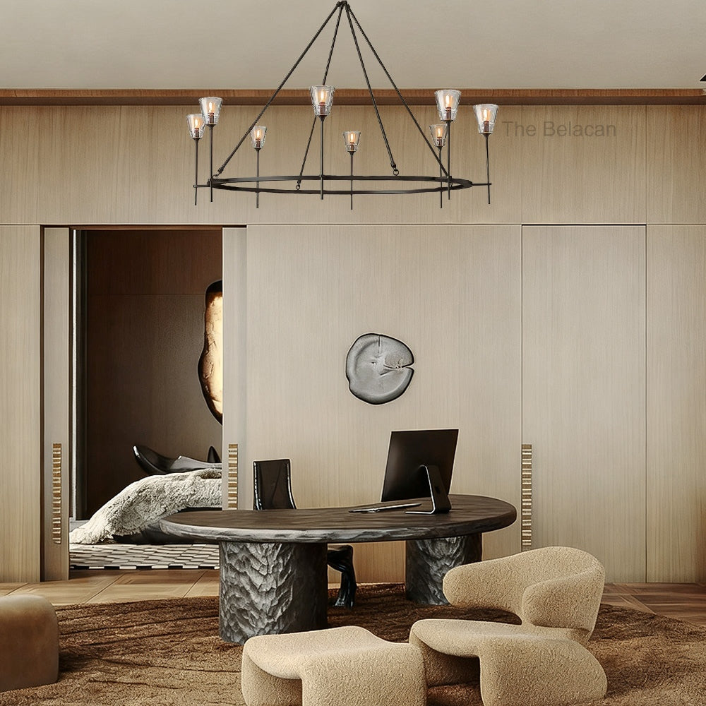 TorApex De Verre Round Chandelier 58 - thebelacan
