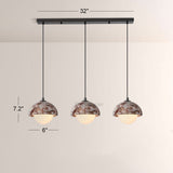 Vitrella Dome-Shade Marble Pendant(1/3-Head) - thebelacan