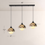 Vitrella Dome-Shade Marble Pendant(1/3-Head) - thebelacan