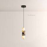 Vitrella Layered Marble Cylinder Pendant - thebelacan
