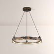 Vitrella Single-Ring Marble Chandelier - thebelacan