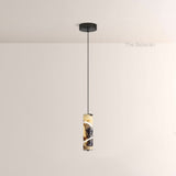 Vitrella Swirl-Accent Marble Cylinder Pendant - thebelacan