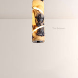 Vitrella Swirl-Accent Marble Cylinder Pendant - thebelacan