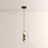 Vitrella Swirl-Accent Marble Cylinder Pendant - thebelacan