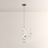 Vitrella Tall Cylinder Marble Pendant - thebelacan