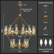 Wagon Wheel 2 Tier Glass Chandelier - thebelacan