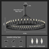 Wagon Wheel Candle Chandelier - thebelacan