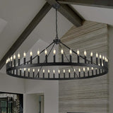 Wagon Wheel Candle Chandelier - thebelacan